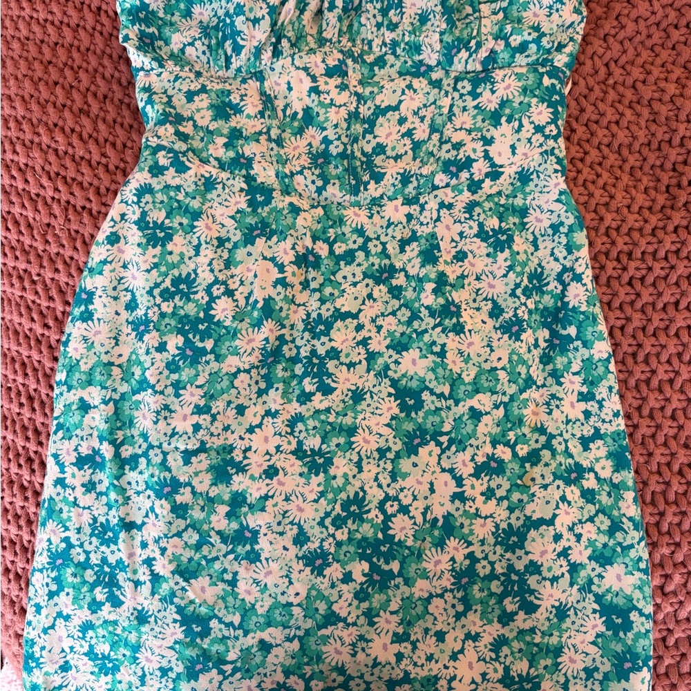 Floral Green Mini Dress Hazel Boutique